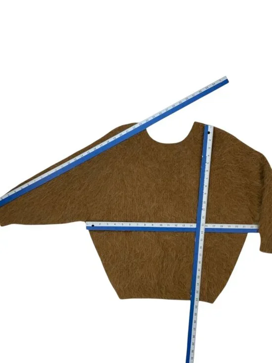 Ba&sh Pull Fill Jumper Sweater M Marron Alpaca Pullover Twist Back NEW - Picture 7 of 13